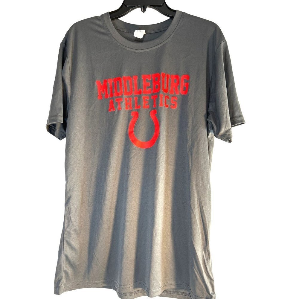 EG-Pro Womens Unisex Short Sleeve Graphic T-Shirt Gray/Red Size L